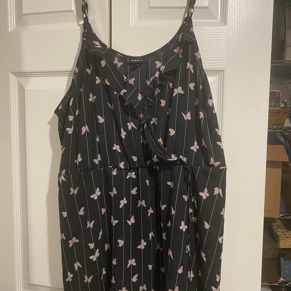 Black tank with Butterfly Print